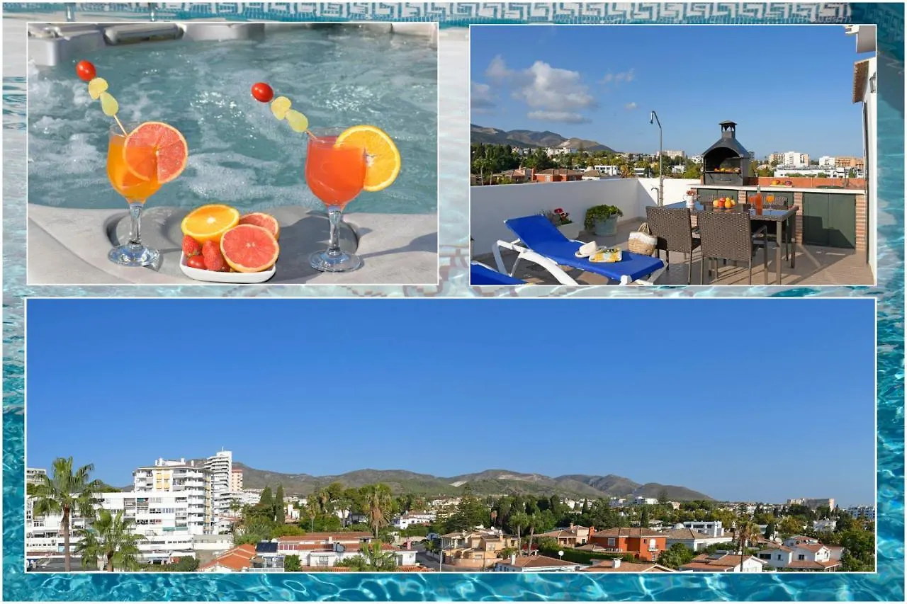 Isla De Benalmadena 1, Jacuzzi, 80M From The Sea, Ac, Bbq, Private Parking, Big Terrace公寓